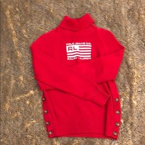 Ralph Lauren Red Turtleneck Sweater